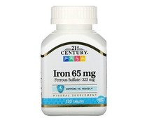 21st Century 21st Century, Iron, 65 mg, 120 Tablets