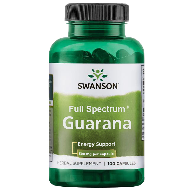 Swanson Guarana, 500 mg, 100 Caps