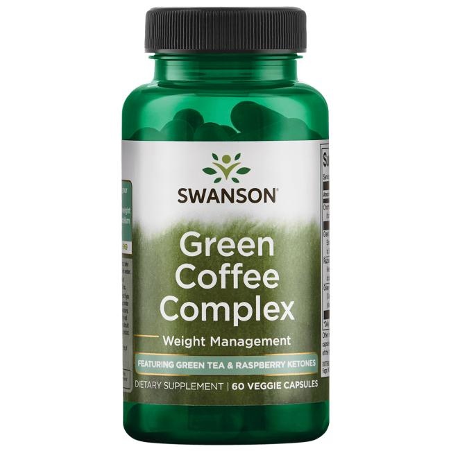 Swanson Green Coffee, Green Tea and Raspberry Ketone Complex, 60 Veg Caps