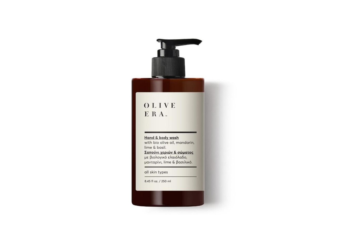 Olive Era Hand & Body wash with bio olive oil & Mandarin, lime & basil