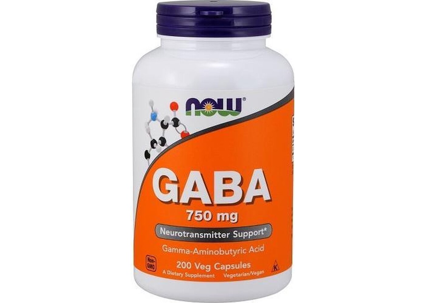 Now Foods GABA, 750 mg, 200 Veg Capsules