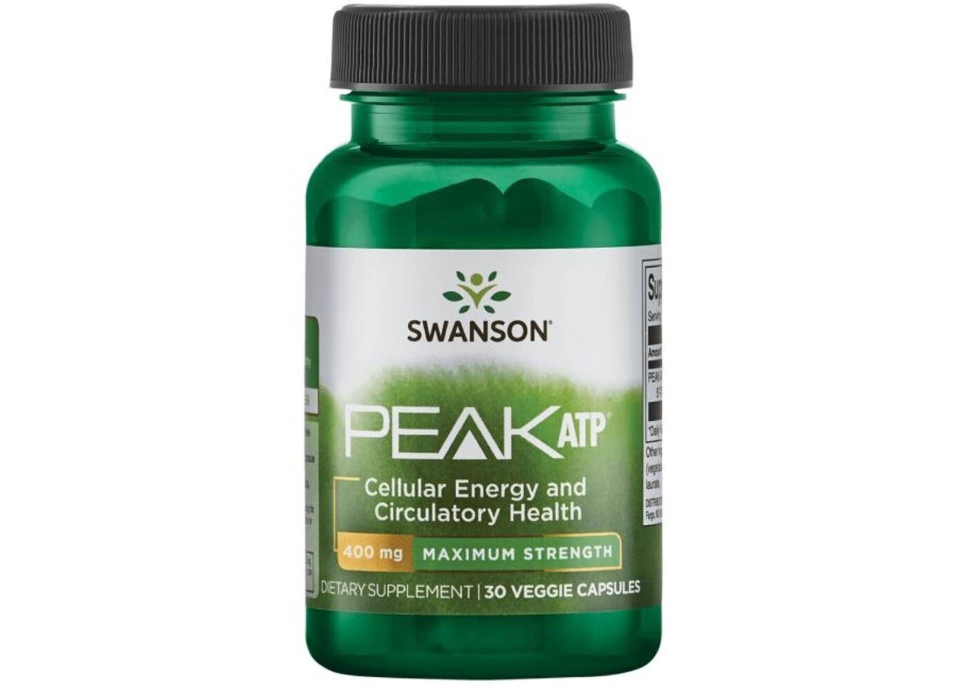 Swanson Maximum Strength Peak ATP 400, 400 mg 30 Veg Caps