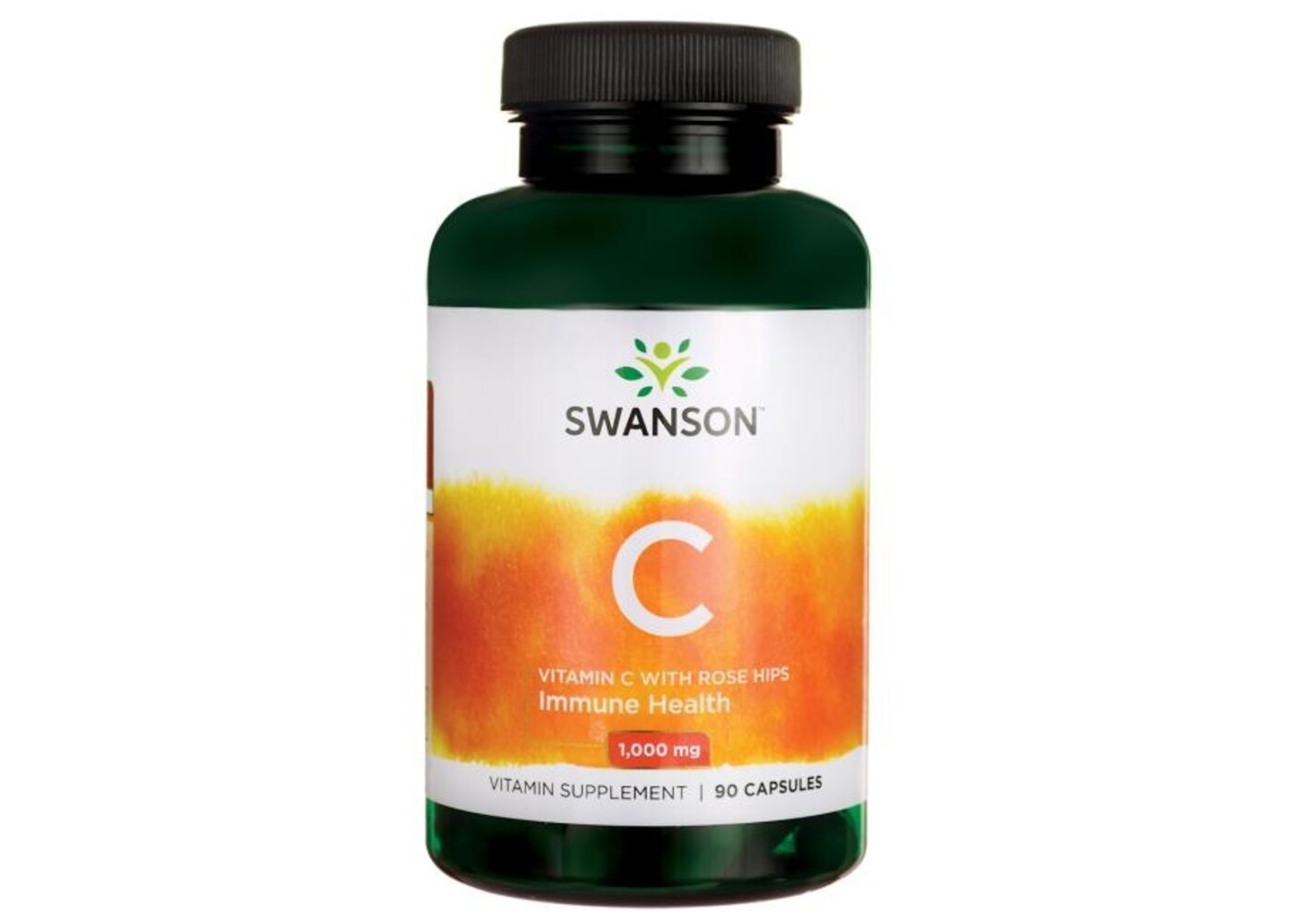 Swanson Vitamin C w/Rose Hips, 1,000 mg, 90 caps