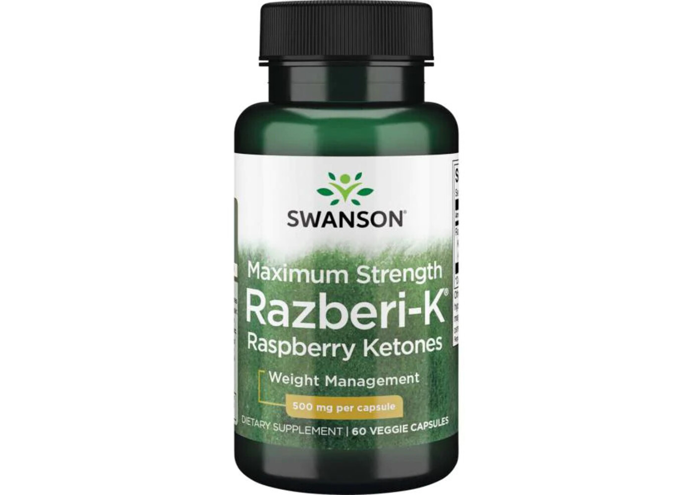 Swanson Maximum Strength Razberi-K Raspberry Ketones, 500 mg 60 Veg Caps