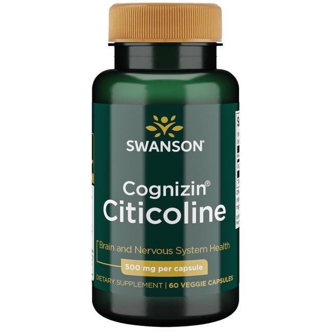 Swanson Cognizin Citicoline, 500 mg, 60 Veg Caps