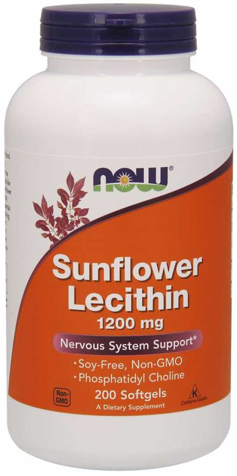 Now Foods Sunflower Lecithin, 1,200 mg, 200 Softgels