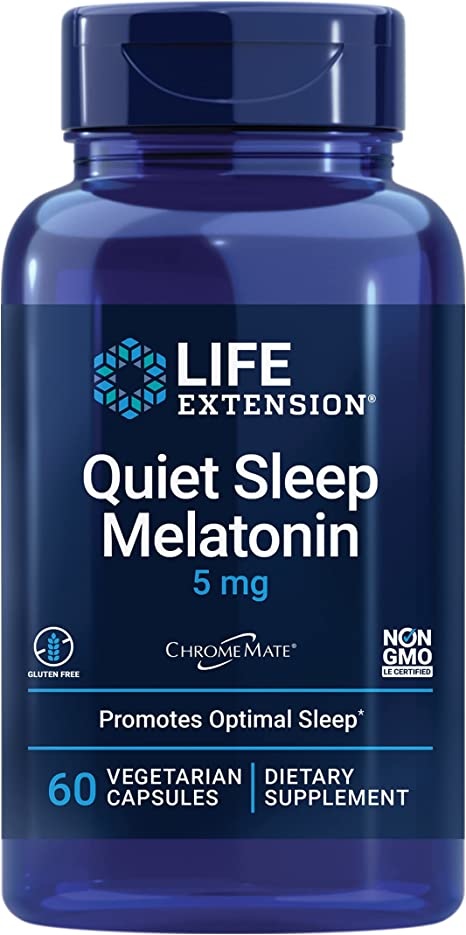 Life Extension Quiet Sleep, Melatonin, 5 mg, 60 Vegetarian Capsules