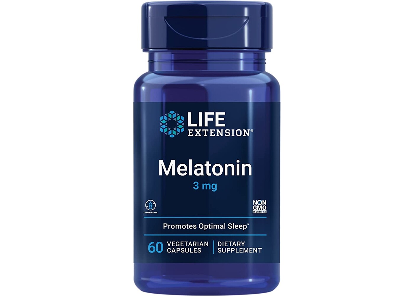 Life Extension Melatonin, 3 mg, 60 Vegetarian Capsules