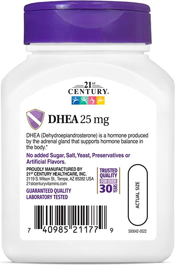 21st Century 3 PACK DHEA 25 mg , 120 caps (270 capsules)