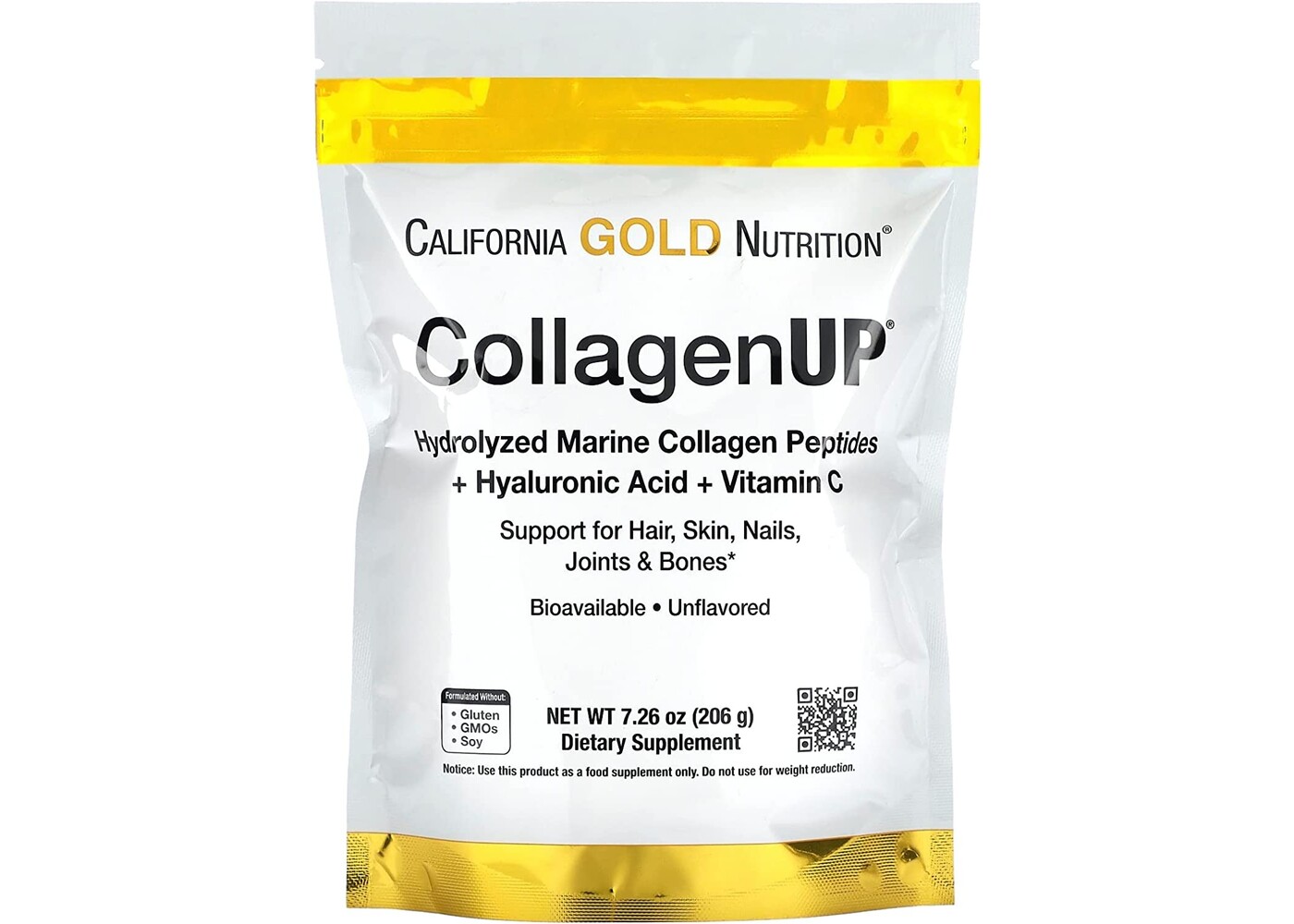 California Gold Nutrition CollagenUP, Marine Hydrolyzed Collagen, Unflavored, 206 g