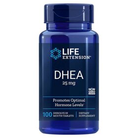 Life Extension DHEA, 25 mg, 100 disolve-in-mouth tablets
