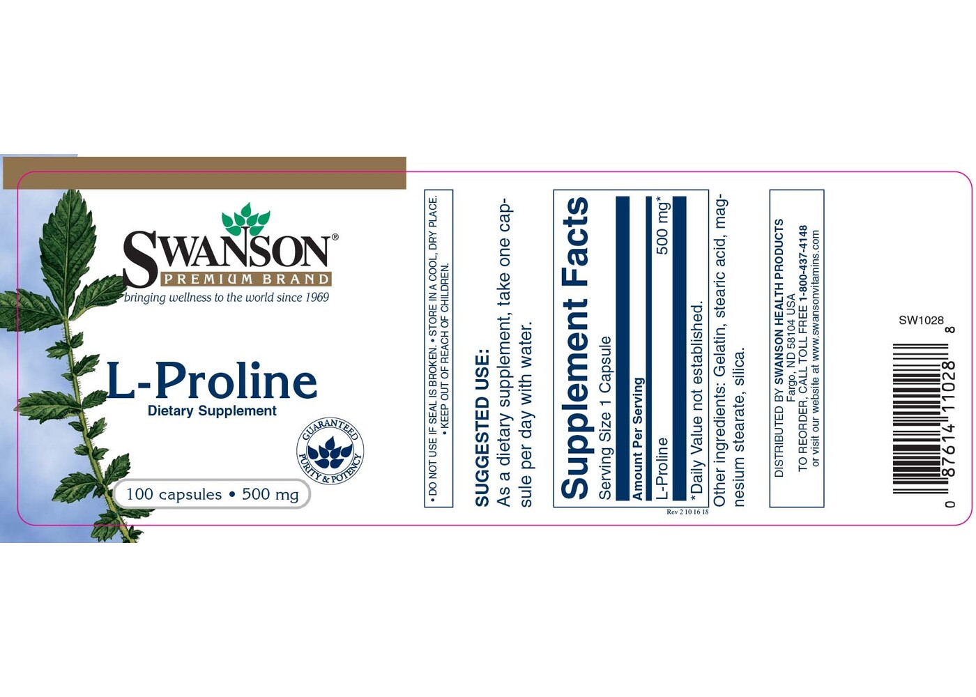 Swanson Acheter L-Proline