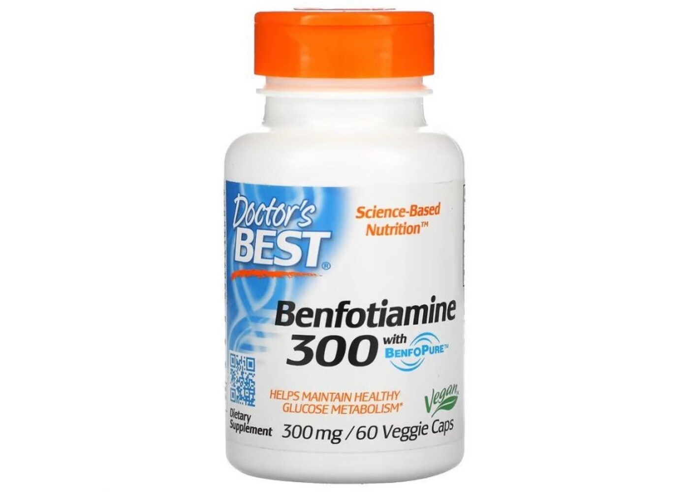 Doctor's Best Benfotiamine with BenfoPure, 300 mg, 60 Veggie Caps