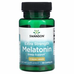 Swanson 3 PACK Melatonin 5 mg, 60 vege caps