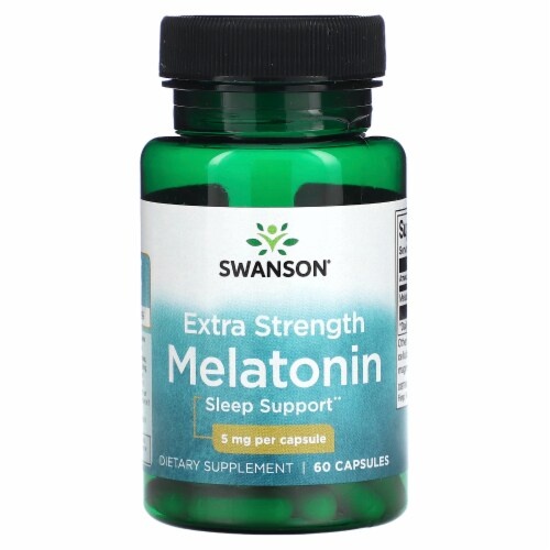 Swanson 3 PACK Melatonin 5 mg, 60 vege caps (180 capsules)