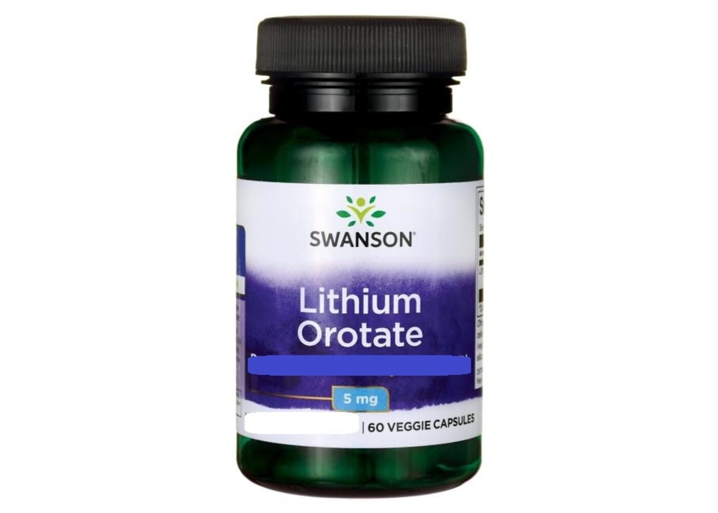 Swanson Reines Lithium-Orotat mit stabiler Zusammensetzung