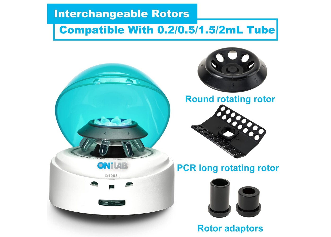 Rexar ONiLAB Mini Centrifuge – 7000 RPM Laboratory Centrifuge