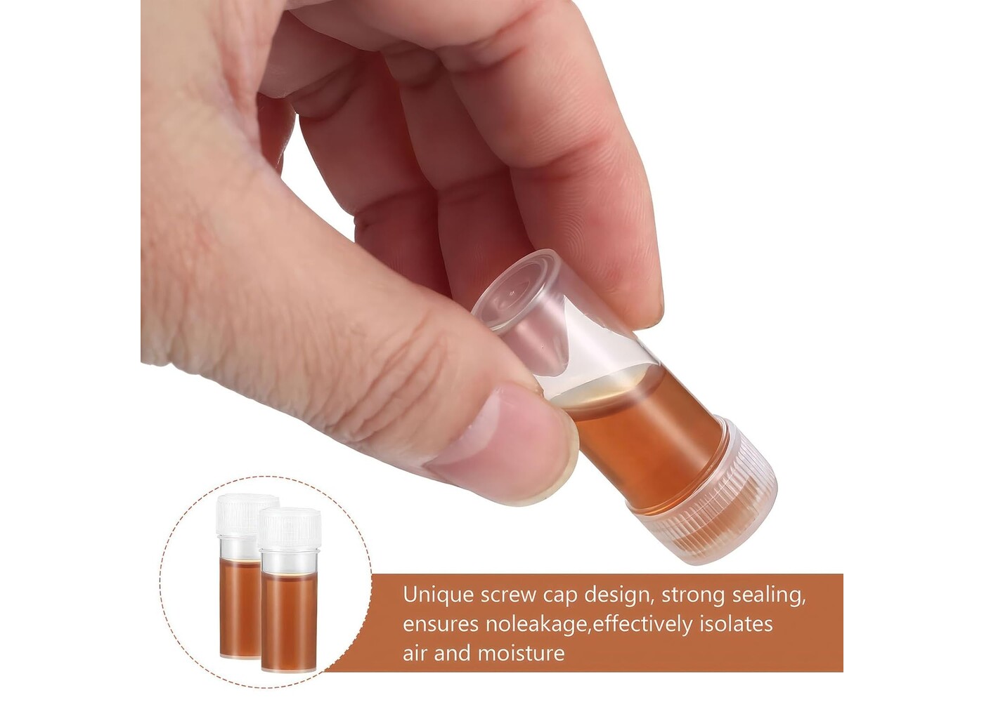 Rexar Laboratory Test Tubes  – 5 ml Sample Tubes with Screw Cap