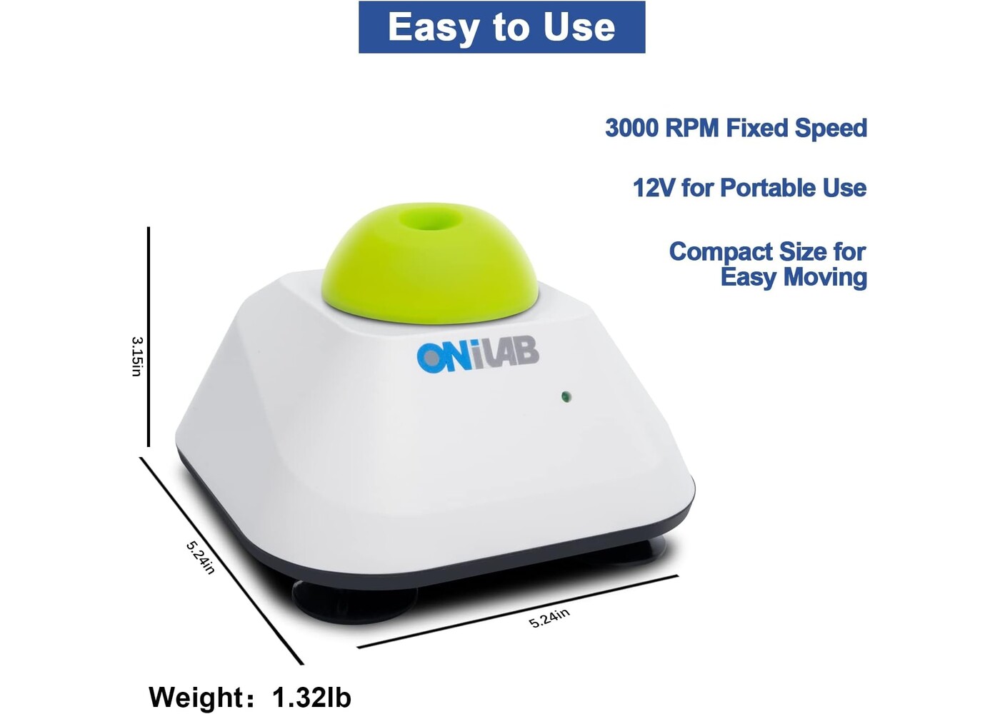 Rexar Laboratory Vortex Mixer – Touch Function Sample Mixer