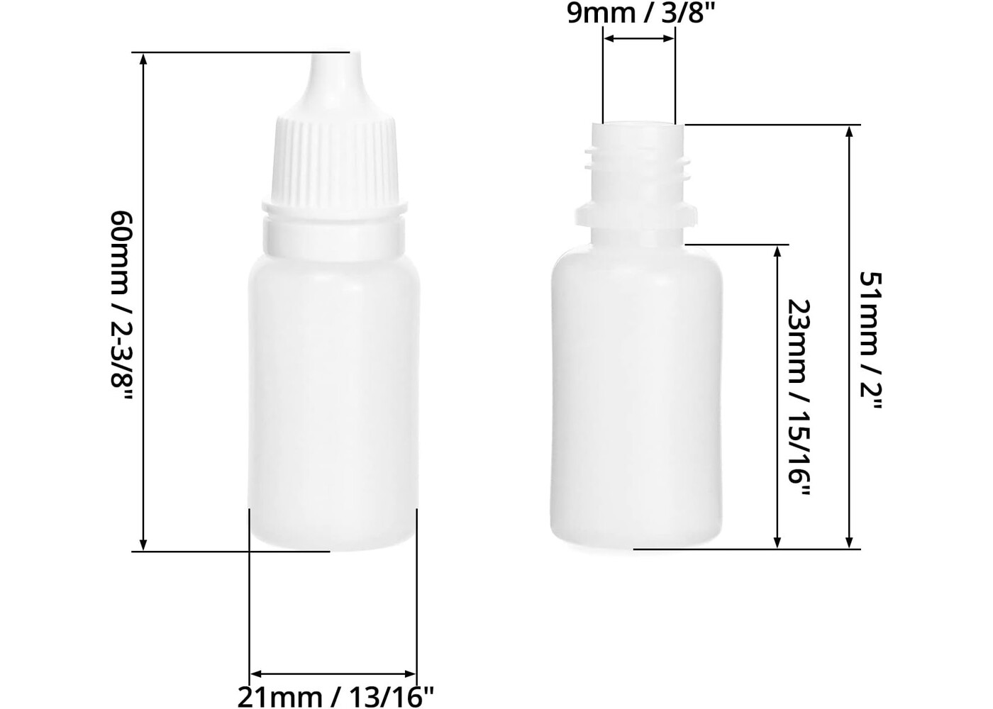 Rexar Plastic Dropper Bottles – 10 ml Laboratory Sample Bottles