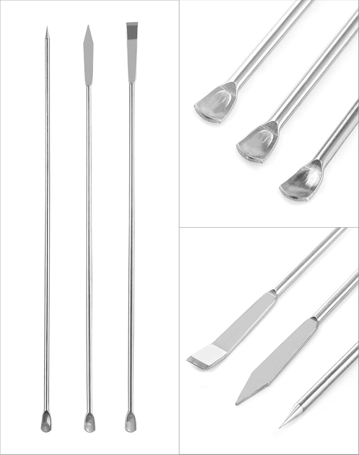 Rexar Laboratory Spatulas – Stainless Steel Sample Spatulas