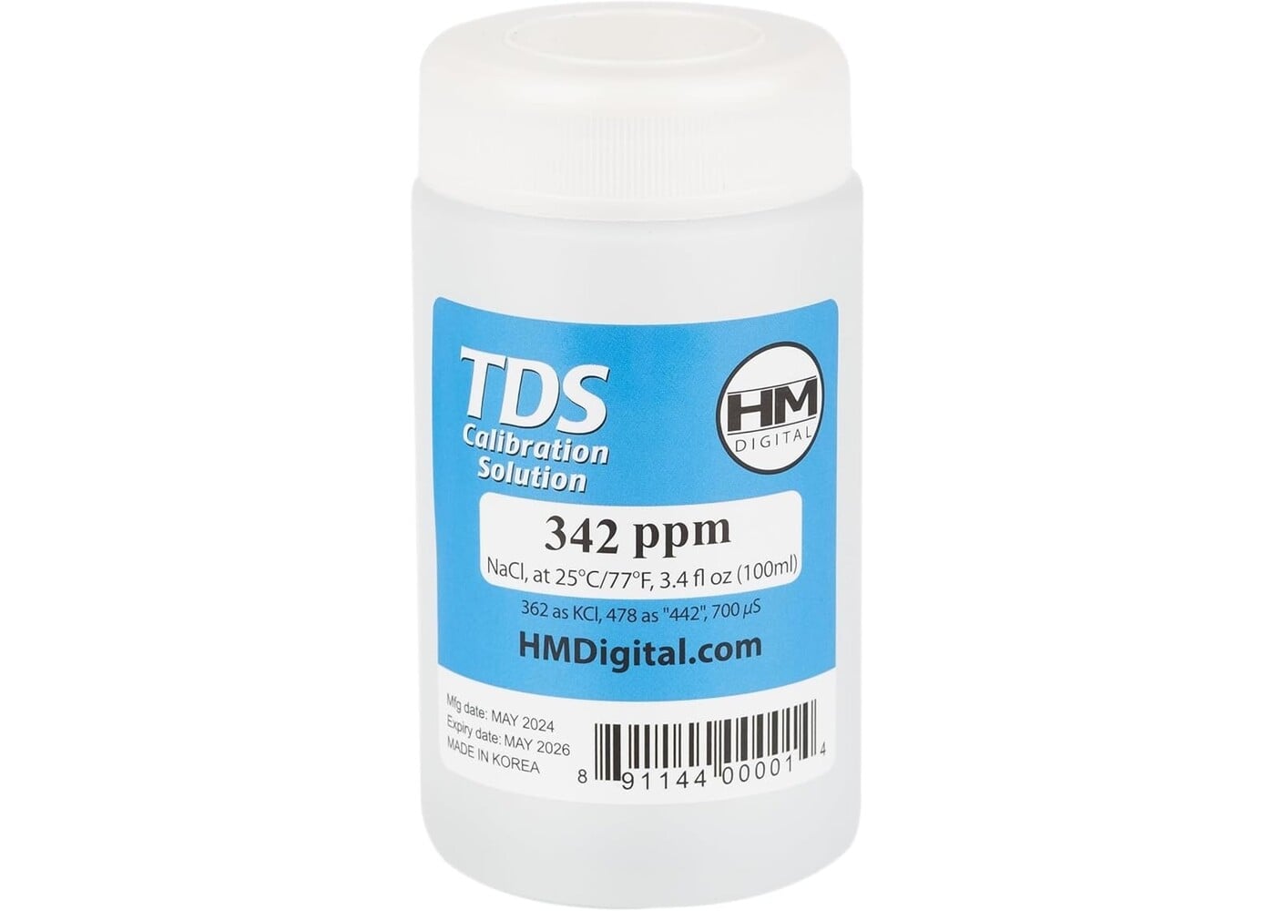 Rexar 342 ppm TDS Calibration Solution for TDS and Conductivity Meters – 90 ml