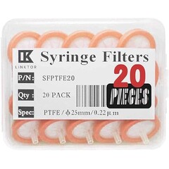 Rexar PVDF Syringe Filters 0.22 μm – 25 mm, Pack of 20