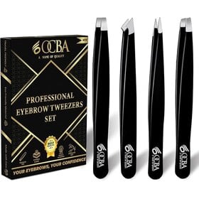 Rexar Precision Tweezers Set – 4 Piece Stainless Steel Set