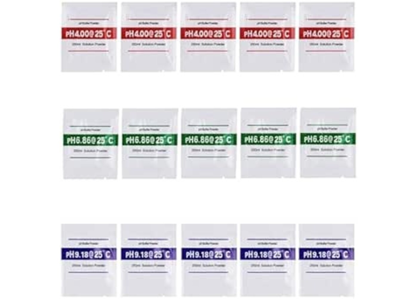 Rexar pH Calibration Powder Set pH 4.00, 6.86 and 9.18 – 15 Sachets
