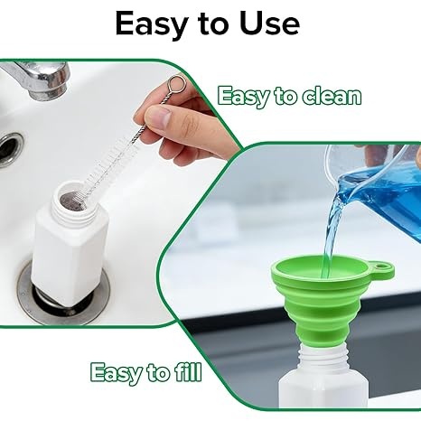 Rexar HDPE Reagent Bottles 120 ml with Screw Caps – Leakproof Laboratory Bottles, Pack of 6
