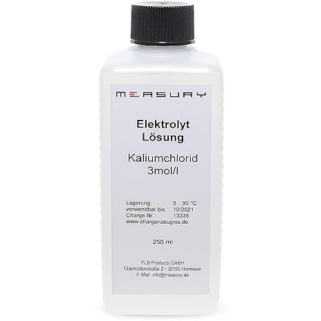 Rexar Potassium Chloride (KCl) Storage Solution 3M for pH and ORP Electrodes – 250 ml