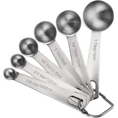 Rexar Stainless Steel Measuring Spoon Set – 6 Piece Set