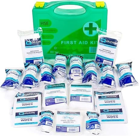 Rexar HSE Compliant First Aid Kit – Wall Mounted Hard Case for Laboratory, Office and Workplace Safety (1–10 Persons)