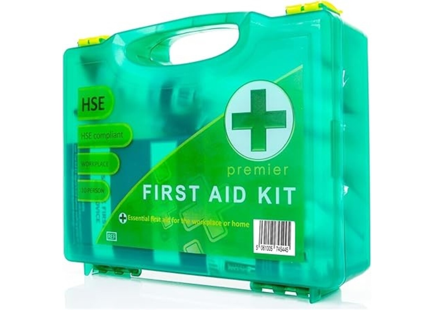 Rexar HSE Compliant First Aid Kit – Wall Mounted Hard Case for Laboratory, Office and Workplace Safety (1–10 Persons)