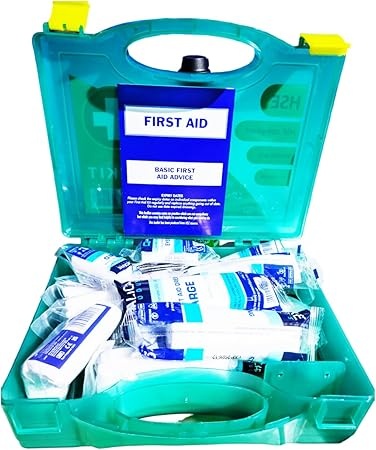 Rexar HSE Compliant First Aid Kit – Wall Mounted Hard Case for Laboratory, Office and Workplace Safety (1–10 Persons)