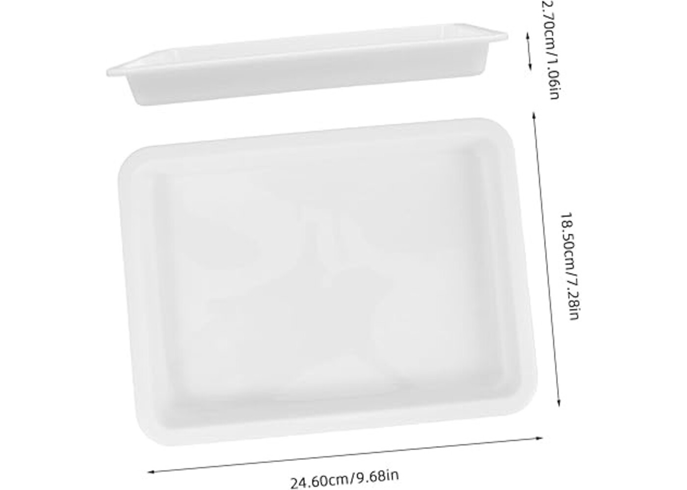 Rexar Plastic Laboratory Mixing Tray for Chemical Reagents, Weighing and Sample Handling