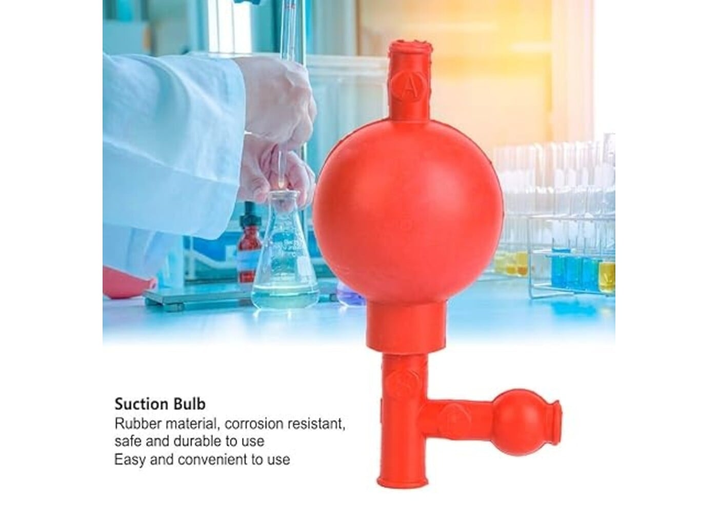 Rexar Laboratory Rubber Pipette Filler with Three-Valve Control System