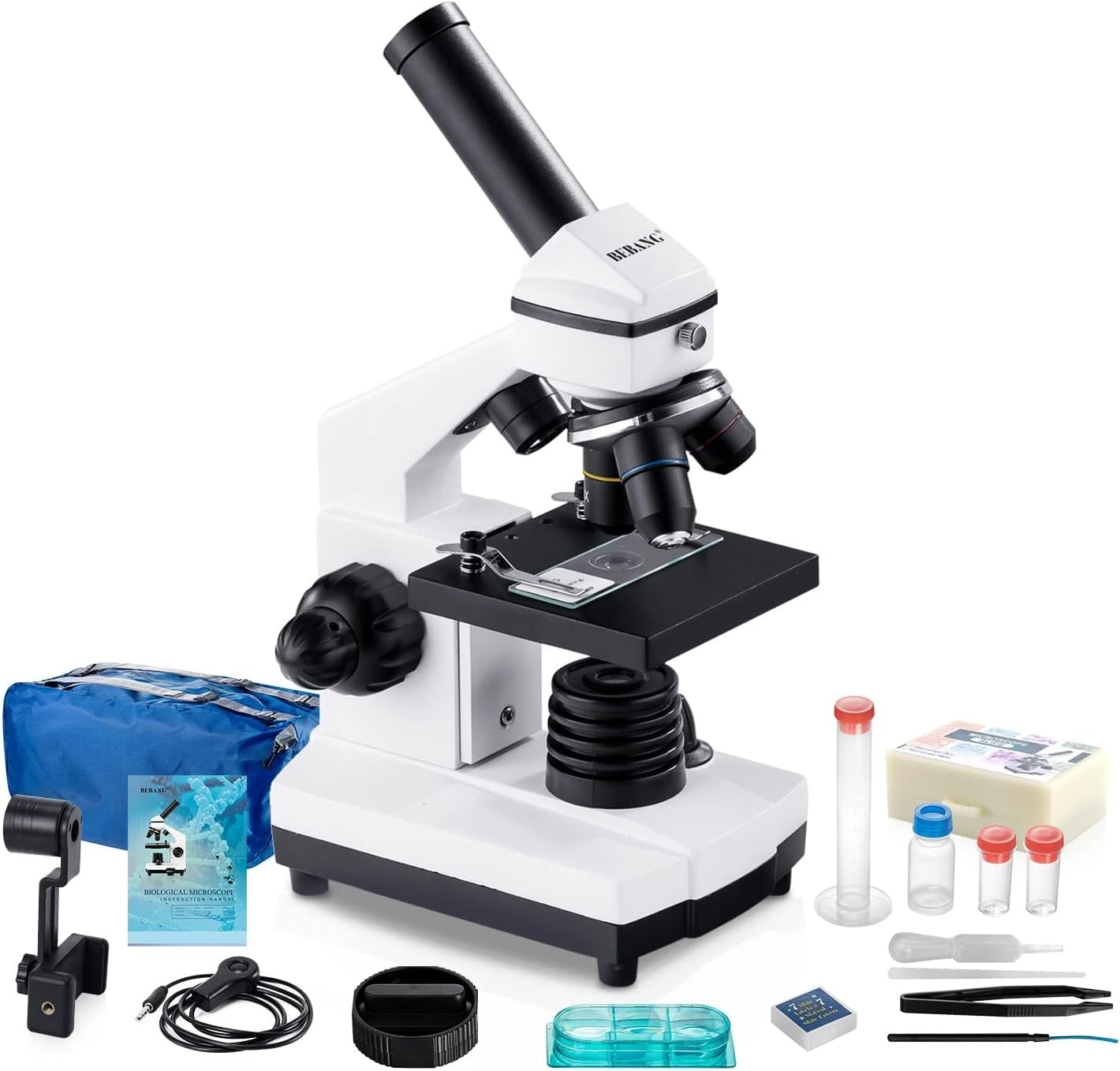 Rexar Professional Biological Microscope 100X–2000X with LED Illumination and Smartphone Adapter