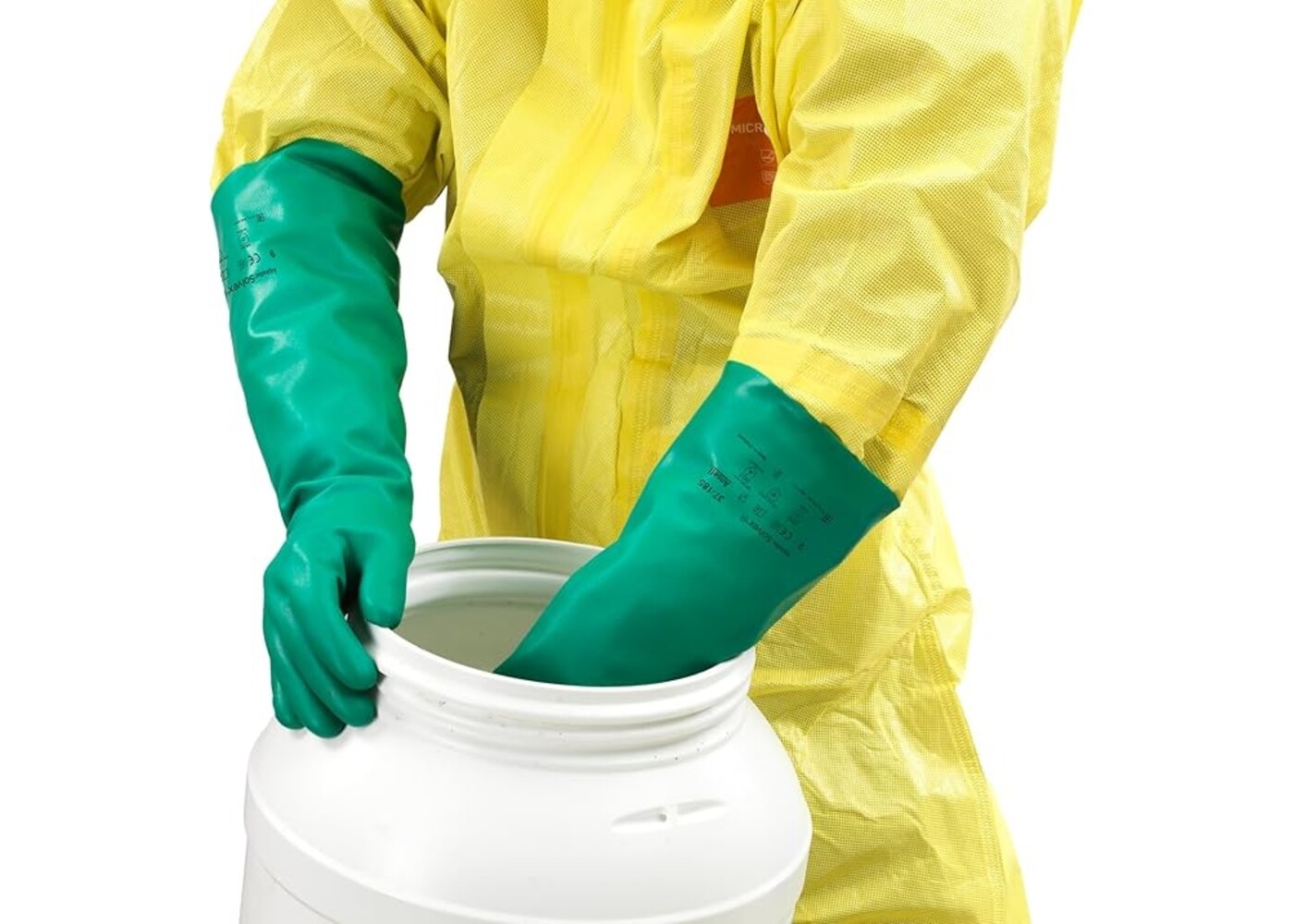 Rexar Ansell AlphaTec 37-185 Nitrile Chemical Protection Gloves – Long Cuff 45 cm