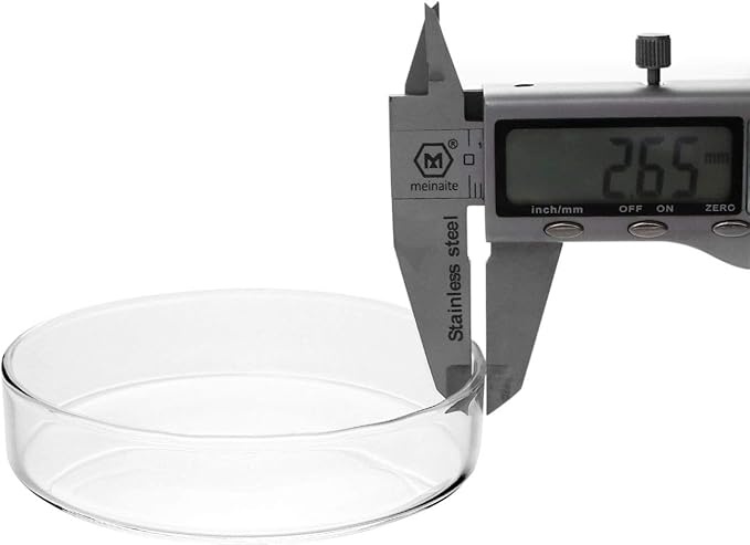 Rexar Borosilicate Glass Petri Dishes with Lids – 90 mm × 20 mm Laboratory Set (5 Pieces)