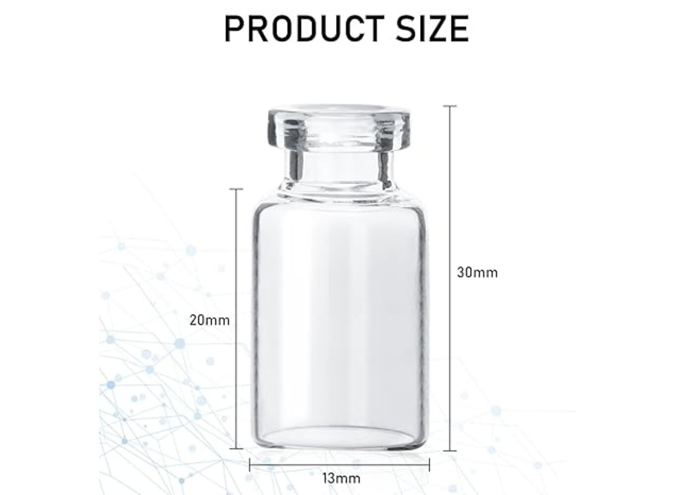 Rexar Borosilicate Glass Sealed Sample Vials with Self-Healing Septum – 3 ml (Pack of 10)