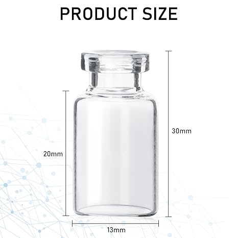 Rexar Borosilicate Glass Sealed Sample Vials with Self-Healing Septum – 3 ml (Pack of 10)