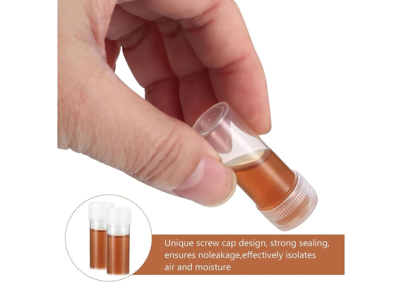 Rexar Laboratory Test Tubes  – 5 ml Sample Tubes with Screw Cap