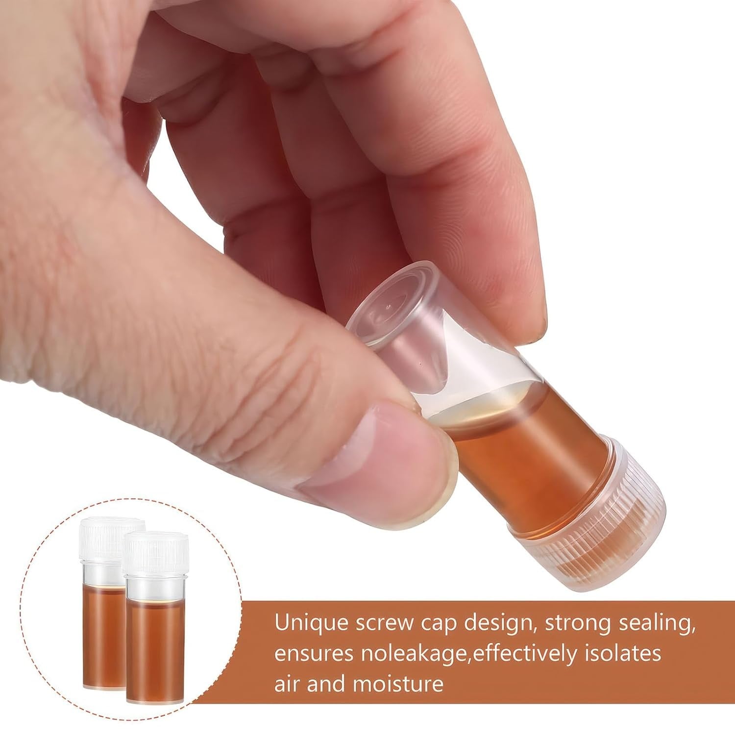 Rexar Laboratory Test Tubes  – 5 ml Sample Tubes with Screw Cap