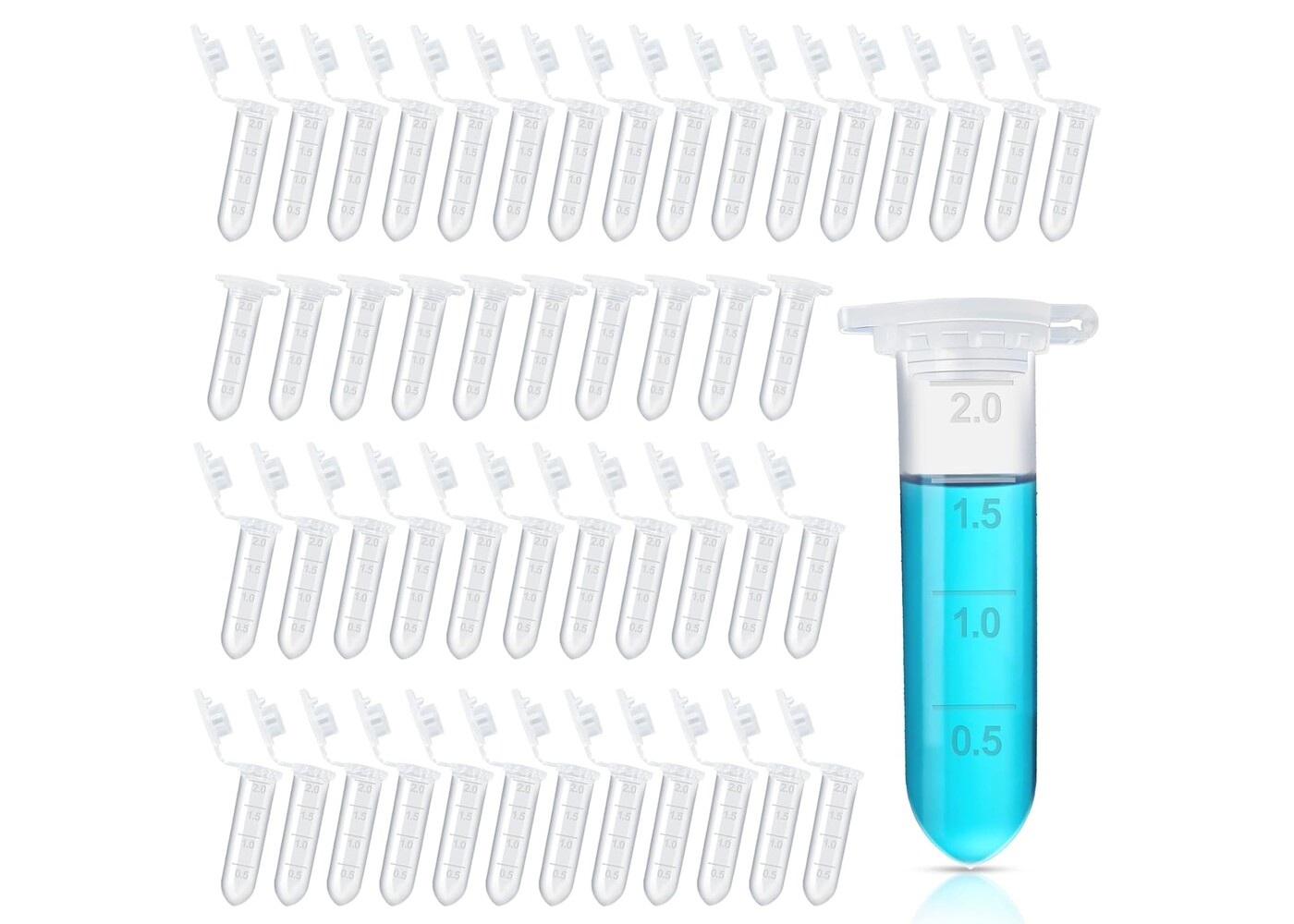 Rexar Microcentrifuge Tubes – 2 ml Laboratory Centrifuge Tubes