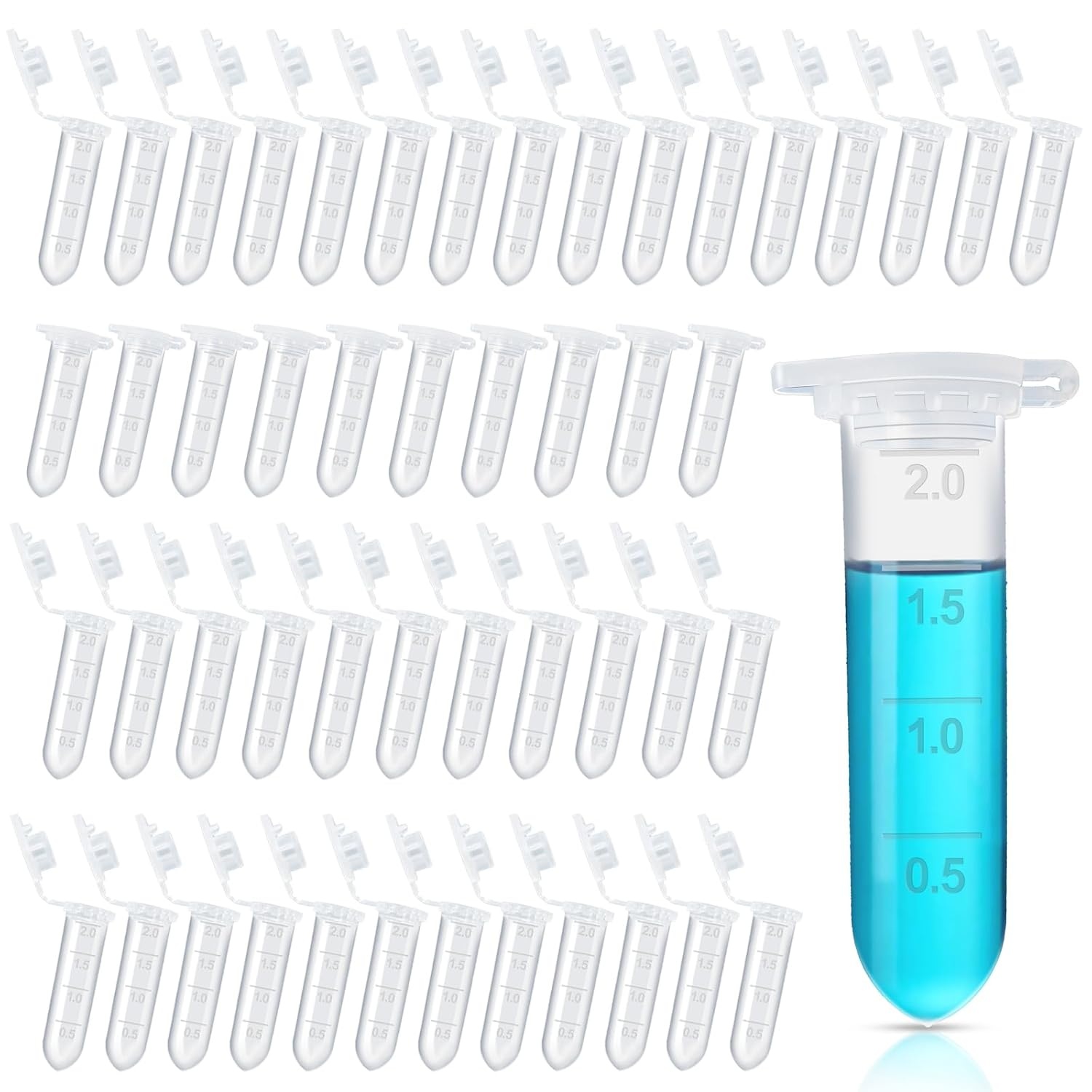 Rexar Microcentrifuge Tubes – 2 ml Laboratory Centrifuge Tubes