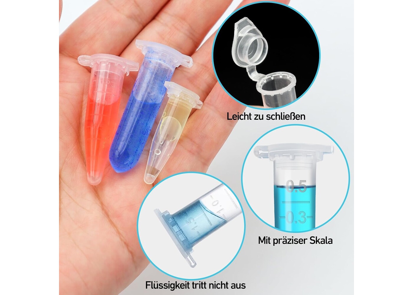 Rexar Microcentrifuge Tubes – 2 ml Laboratory Centrifuge Tubes