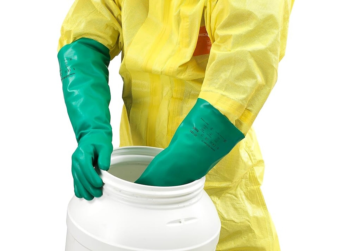 Rexar Ansell AlphaTec 37-185 Nitrile Chemical Protection Gloves – Long Cuff 45 cm