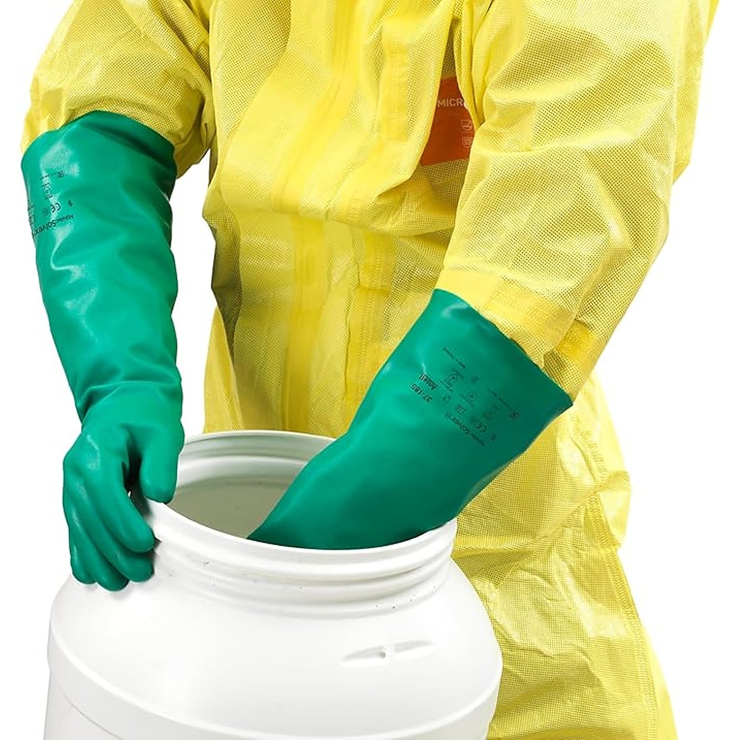 Rexar Ansell AlphaTec 37-185 Nitrile Chemical Protection Gloves – Long Cuff 45 cm
