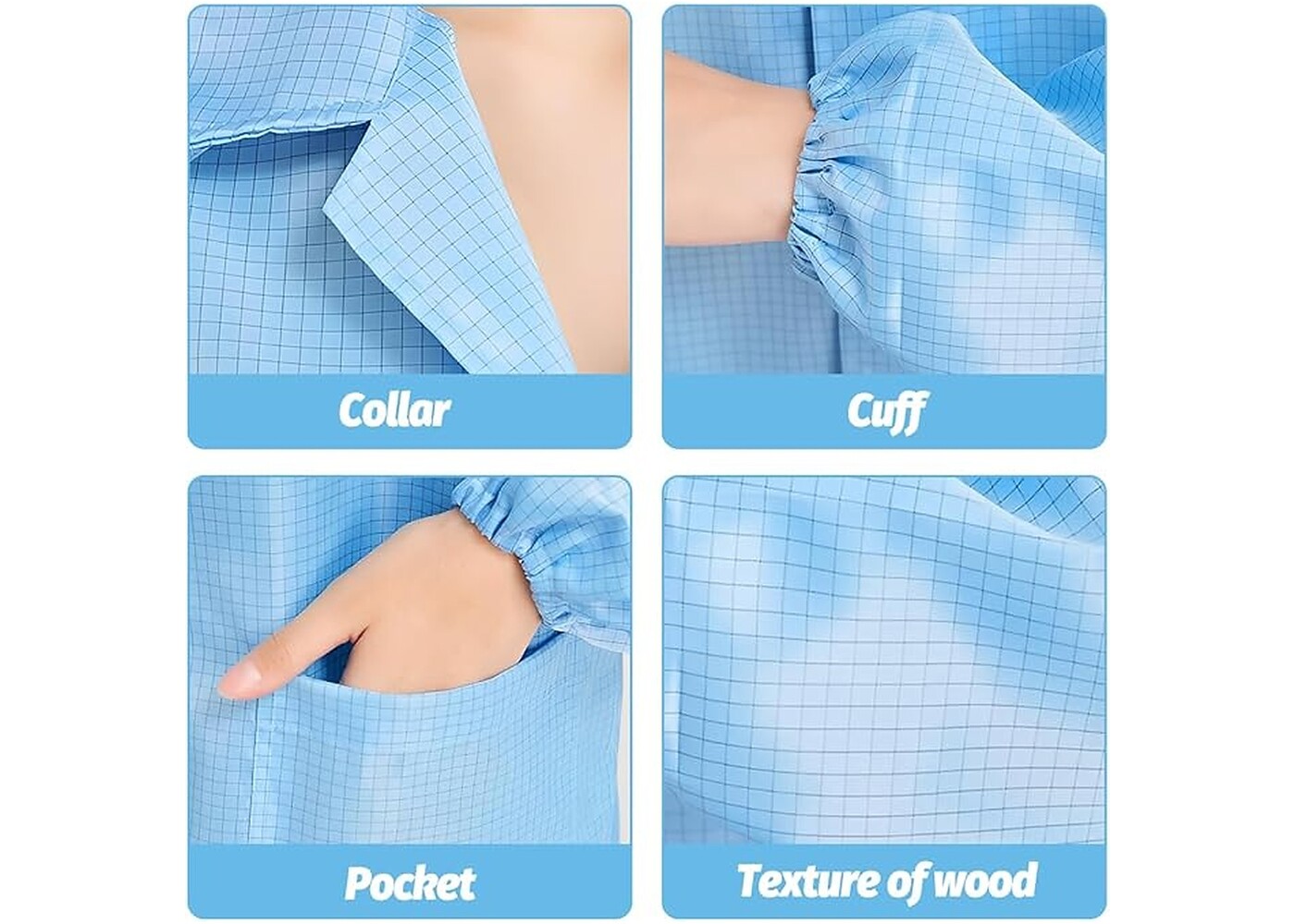 Rexar Anti-Static Laboratory Coat with Elastic Cuffs and Storage Pockets for Professional Laboratory Use
